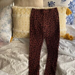 H&M Rust and Black Leopard Print Leggings
